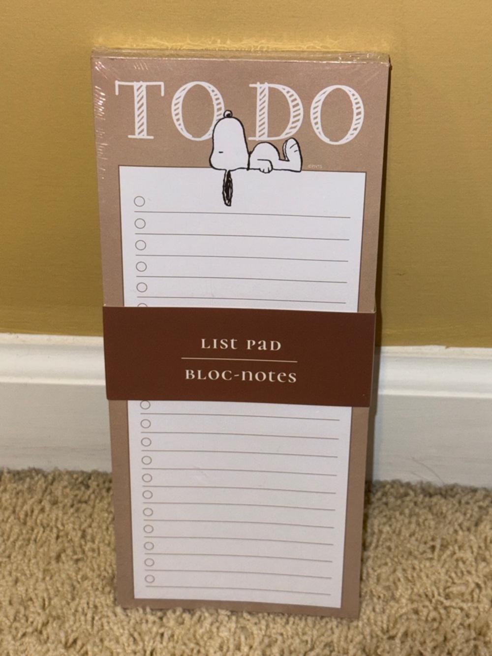 Snoopy To-Do List Pad in Beige - List Pad Bloc-Notes - Picture 10 of 10